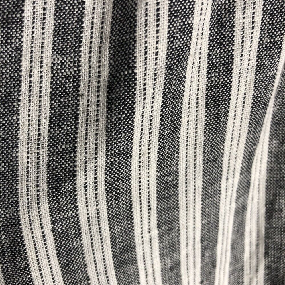 Who What Wear Womens Sz Medium Linen Blend Striped Midi Dress Dockside Seaside - Picture 15 of 16